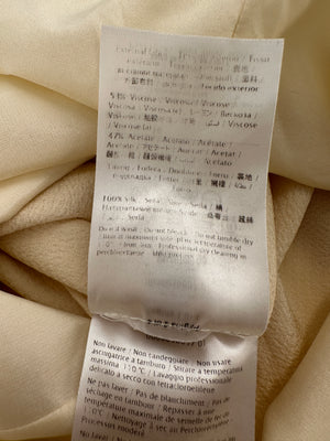 Valentino Satin White Two-Tone Sleeveless Double Layer Midi Dress Size IT 36 (UK 4)