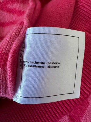 Chanel 21N Hot Pink Cashmere Joggers with Logo Details Size FR 40 (UK 12) RRP £2,370