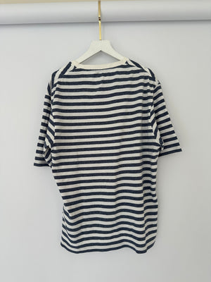 Loro Piana Blue Menswear Striped Short Sleeve T-Shirt Size S (UK 36)