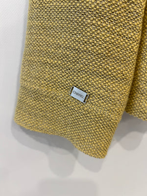 Chanel Cruise 1999 Yellow Blazer Jacket With Transparent CC Logo Buttons FR 40 (UK 12)