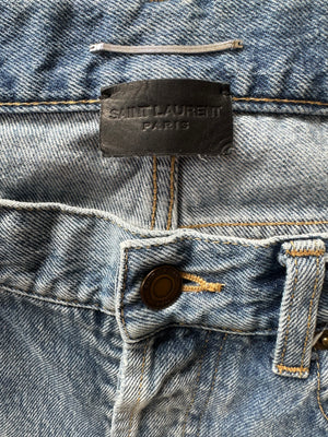 Saint Laurent Menswear Blue Wash Straight Leg Jeans Size 30