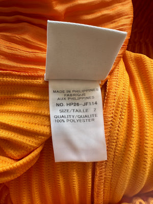 Issey Miyake Homme Plisse Menswear Orange Pleated Trousers Size 2 (Size Medium)