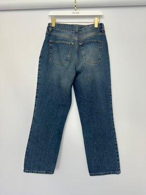 Louis Vuitton Monogram Patch Blue Denim Jeans Size FR 40 (UK 12)