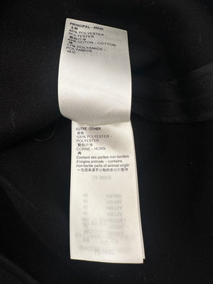Louis Vuitton Black Mini Skirt with Gold Buttons and Logo Patch Detailing Size FR 38 (UK 10)