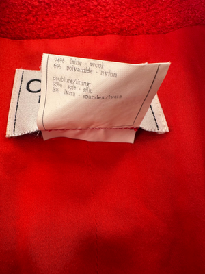 Chanel Red Tweed Jacket with Red and Gold Buttons Size FR 38 (UK 10)