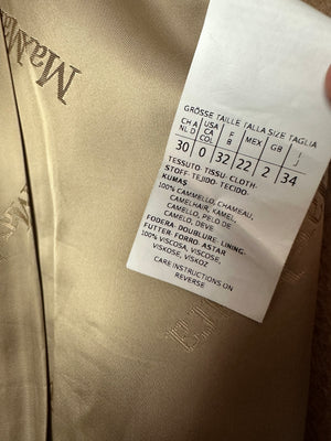 Max Mara Camel Coat with Belt Detail Size IT 34 (UK 2)