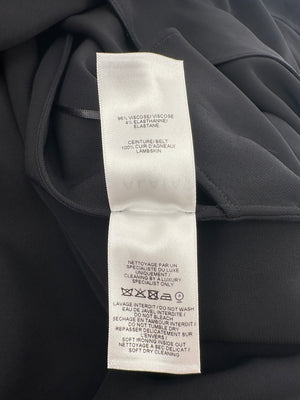Alaïa Black Batwing One-Sleeve Midi Dress with Pocket Detail Size FR 38 (UK 10)