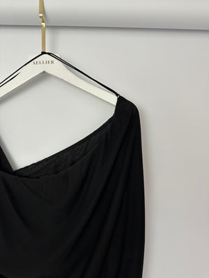 Saint Laurent Black Mesh Long Sleeved Bodysuit Size FR 36 (UK 8)