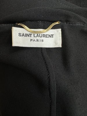 Saint Laurent Black Mesh Long Sleeved Bodysuit Size FR 36 (UK 8)