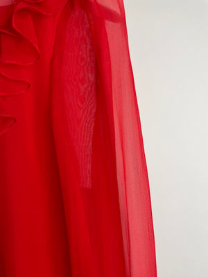 *CURRENT SEASON* Carolina Herrera Red Three Piece Trousers, Jacket and Blouse Set Size US 0 (UK 4)