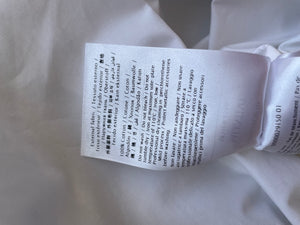 Valentino White V-Neck Logo Plaque Cotton Poplin Shirt Size IT 36 (UK 4)