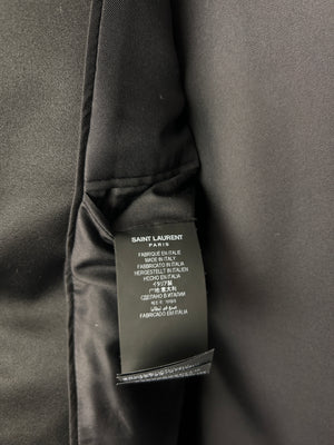 Saint Laurent Black Blazer with Satin Lapel and Cuff Buttons FR 40 (UK 12)