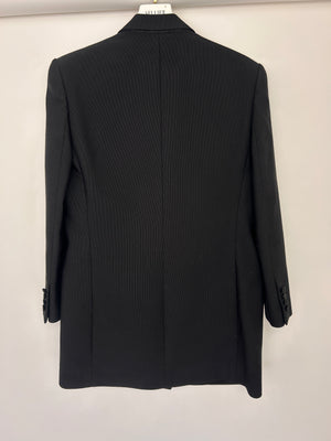 Saint Laurent Black Blazer with Satin Lapel and Cuff Buttons FR 40 (UK 12)