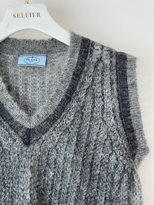 Prada Mohair Grey Long Vest IT 38 (UK 6)