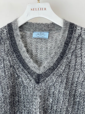 Prada Mohair Grey Long Vest IT 38 (UK 6)