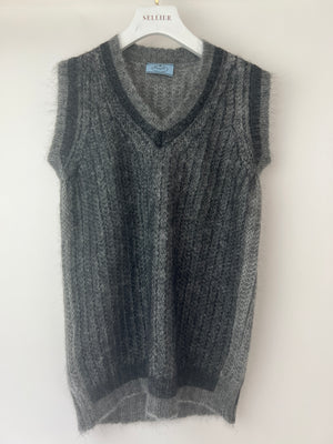 Prada Mohair Grey Long Vest IT 38 (UK 6)