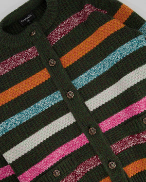 Chanel Multicoloured Knit Cardigan with Crystal Button Detail FR 38 (UK 10)
