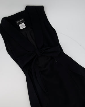 Chanel Black Cut-Out Maxi Dress with CC Detail FR 34 (UK 6)