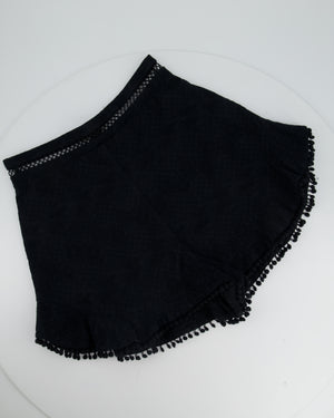 Zimmermann Black Broderie Lace Cotton and Shorts and Halter Top Set Size 1 (UK 10)