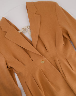Jacquemus Orange L'Amour Tailored Blazer with Tie Back Detail FR 36 (UK 8)