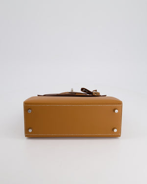 Hermès Kelly Bag 25 Sellier in Gold Epsom Leather with Palladium Hardware