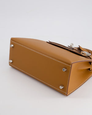 Hermès Kelly Bag 25 Sellier in Gold Epsom Leather with Palladium Hardware