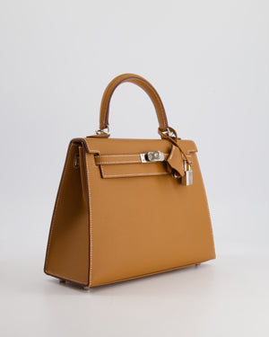 Hermès Kelly Bag 25 Sellier in Gold Epsom Leather with Palladium Hardware