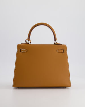 Hermès Kelly Bag 25 Sellier in Gold Epsom Leather with Palladium Hardware