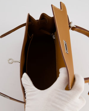 Hermès Kelly Bag 25 Sellier in Gold Epsom Leather with Palladium Hardware