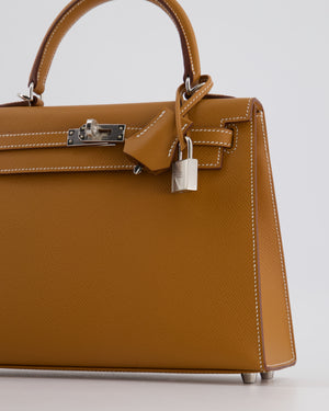Hermès Kelly Bag 25 Sellier in Gold Epsom Leather with Palladium Hardware