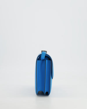 Hermès Constance III Mini 18cm Bag in Bleu Frida Chèvre Chamkila Leather with Palladium Hardware