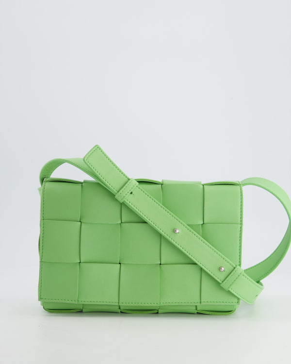 Bottega Veneta Lime Green Cassette Intrecciato Cross-Body Bag