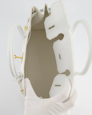 Hermès HSS Birkin Bag 30cm in White Epsom Leather and Gold Hardware