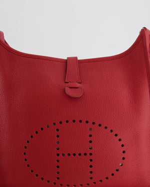 *FIRE PRICE* Hermès Evelyne 29cm Bag in Rouge Grenat Leather with Palladium Hardware