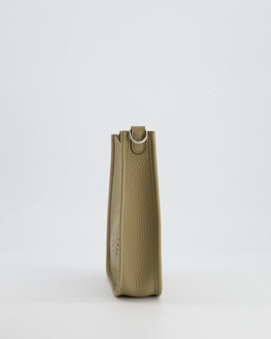 Hermès Mini Evelyne Bag in Beige Marfa Clemence Leather with Palladium Hardware