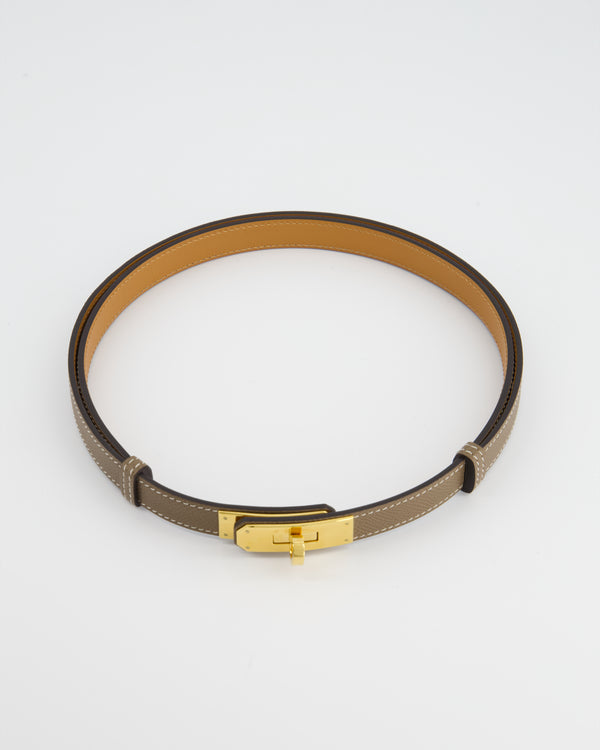 Hermès Kelly 18 Belt in Etoupe with Gold Hardware 70cm RRP £950