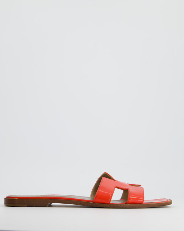 Hermès Patent Red Leather Oran Sandal Size EU 42 RRP £610