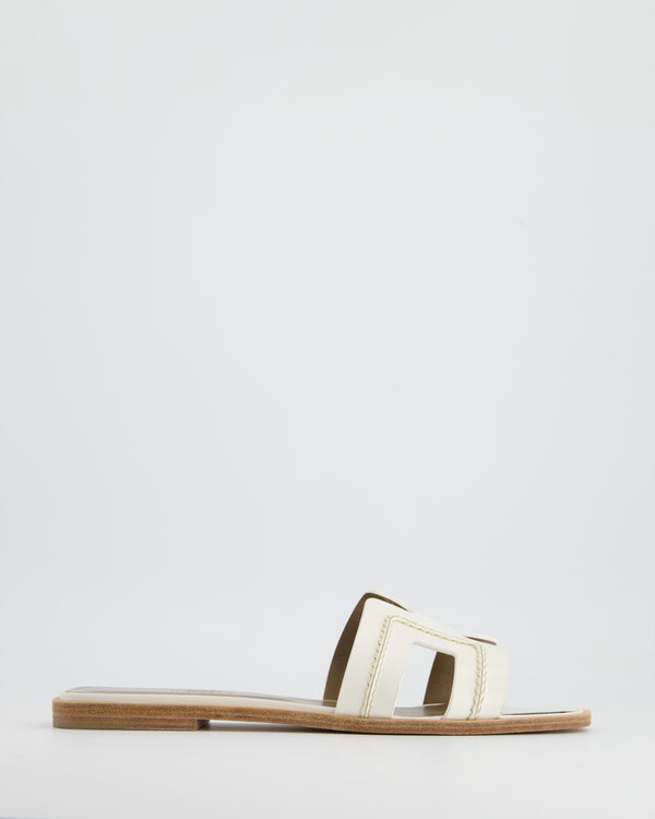 Hermès White Stitch Oran Sandal Size EU 39 RRP £610