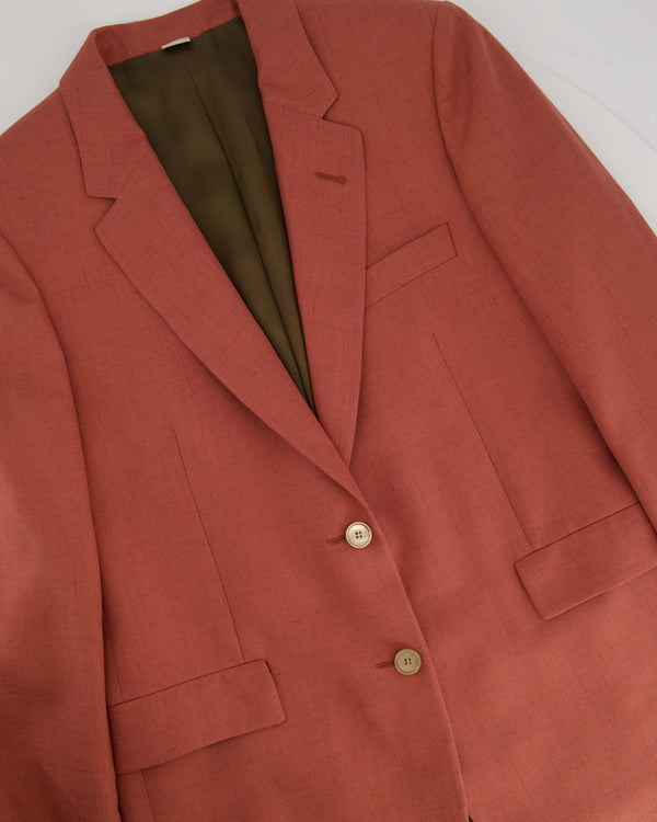 Gucci Salmon Pink Single Breasted Blazer with Eschatology Tailoring IT 40 (UK 8)