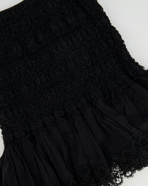 Charo Ruiz Black Ruffled Mini Skirt Size S (UK 8)
