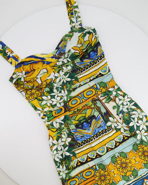Dolce & Gabbana Multicolour Silk Printed Mini Dress Size IT 38 (UK 6)
