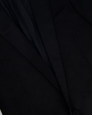 Saint Laurent Black Blazer with Stars and Stitching Detail Size FR 34 (UK 6)