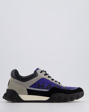 Chanel Black and Blue Nylon Trainers Size EU 38