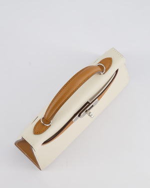 Hermès HSS Mini Kelly II 20 Bag In Craie and Gold Epsom Leather with Palladium Hardware
