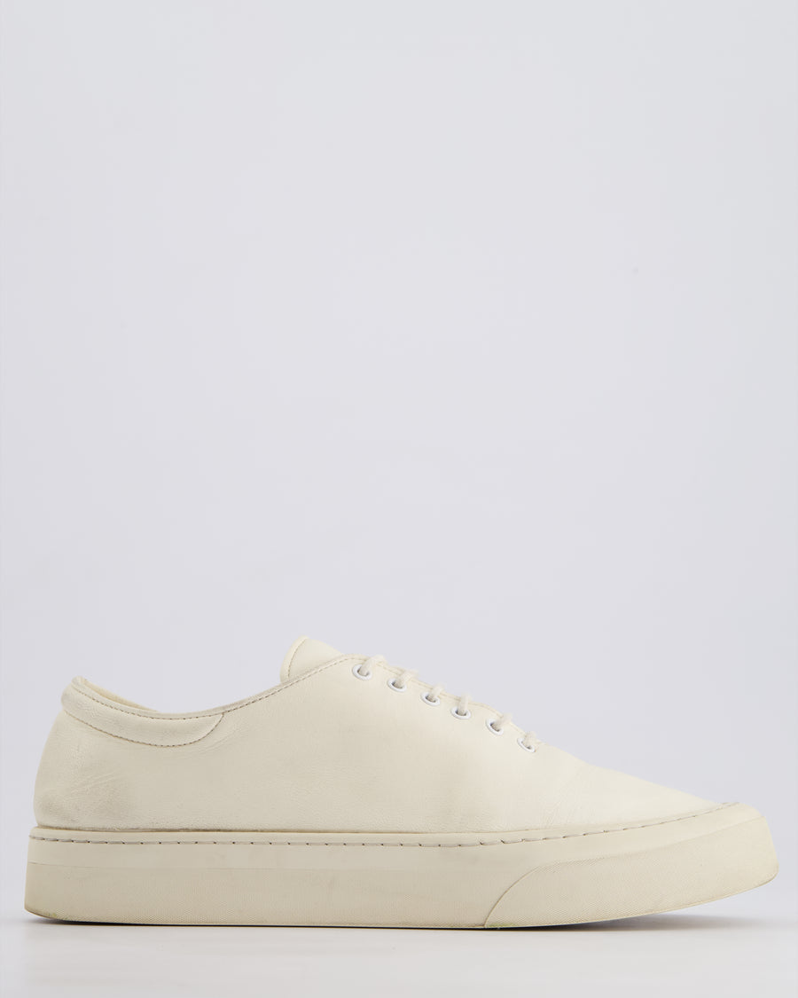 The Row White Marie H Lace-Up Leather Sneakers Size EU 39 RRP £800