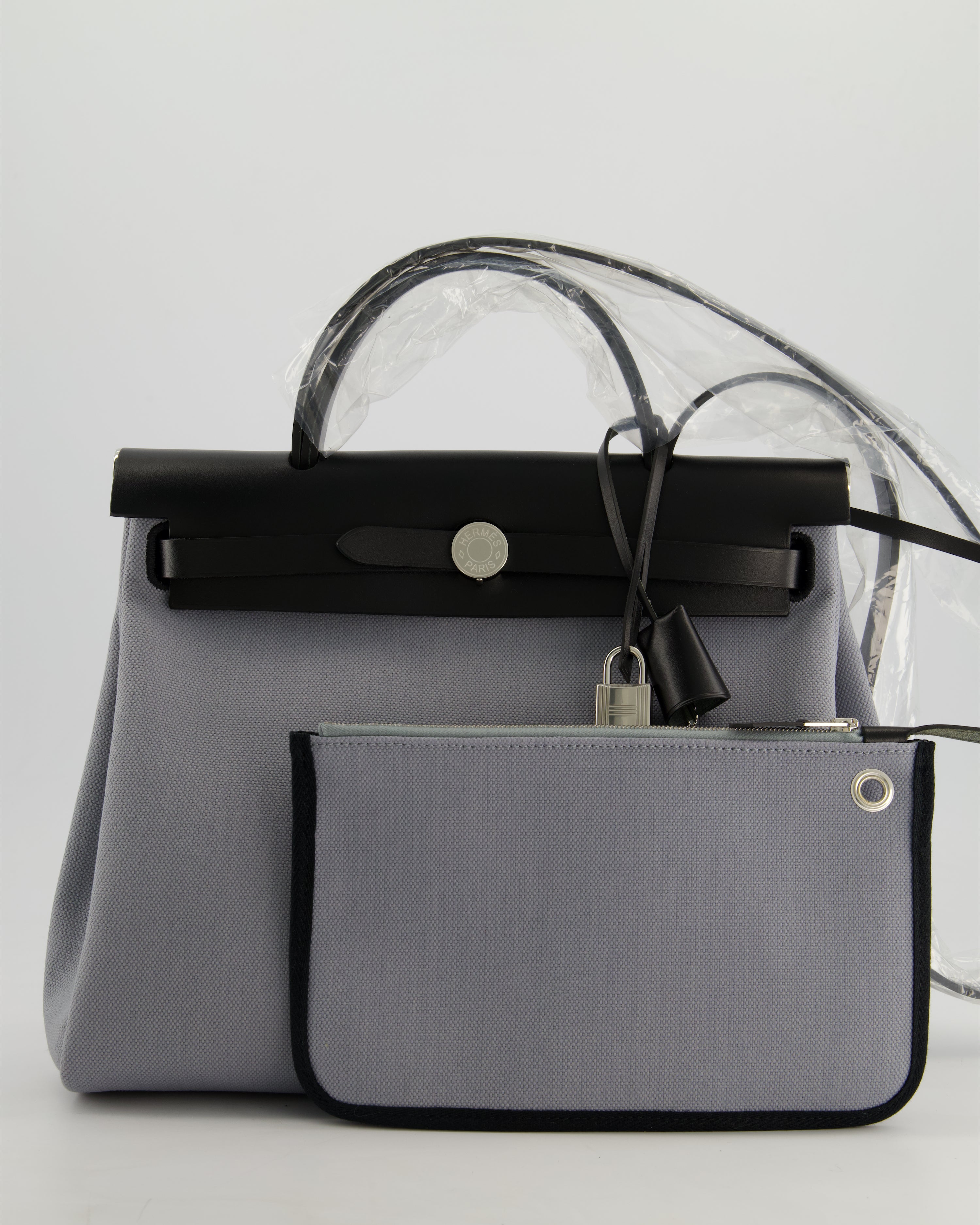 HOT & NEW COLOUR* Hermès Herbag 31 Zip Bag in Gris Pantin