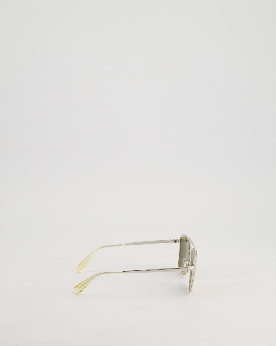 Chanel Gold Mirror Lens Square Framed Sunglasses