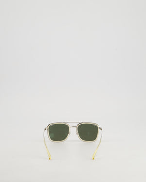 Chanel Gold Mirror Lens Square Framed Sunglasses