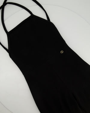Chanel 20A Black Wool CC Logo Jumpsuit Detail FR 36 (UK 8) RRP £2100