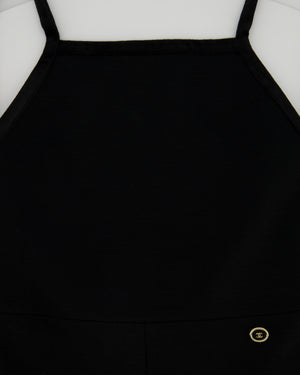 Chanel 20A Black Wool CC Logo Jumpsuit Detail FR 36 (UK 8) RRP £2100